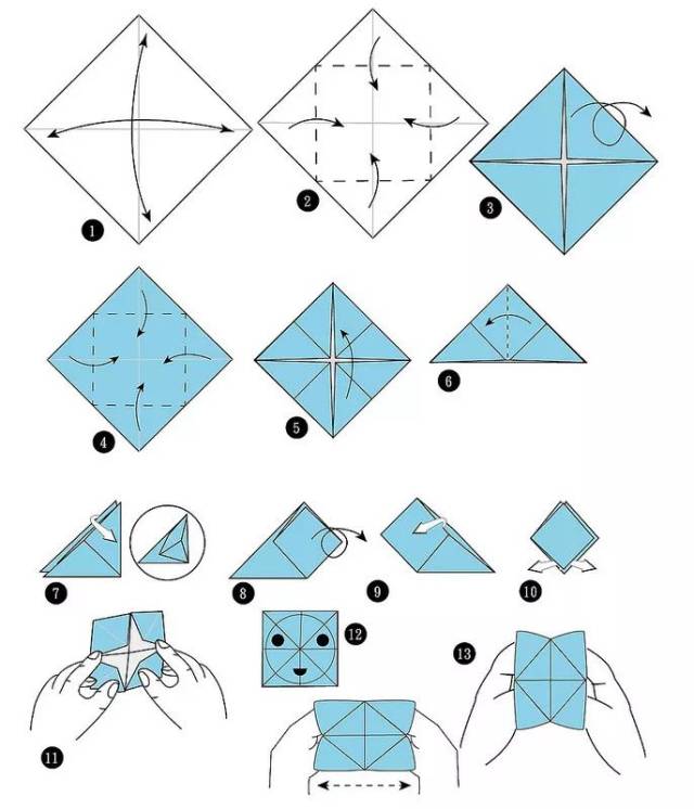 东南西北折纸示意图图片
