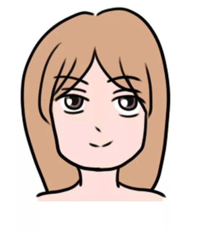 方脸只是 脸长缩短的长方脸,卡拉奈特莉的眉眼和下颌看起来像是在 正