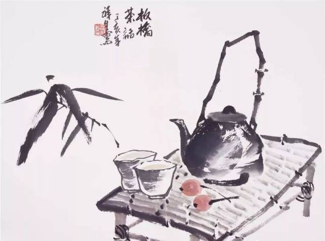 板桥茶话 56×41cm