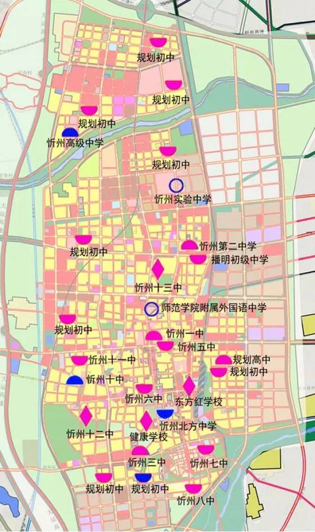 忻州市区规划图图片