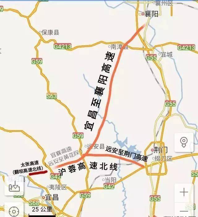 襄宜高速路线图图片