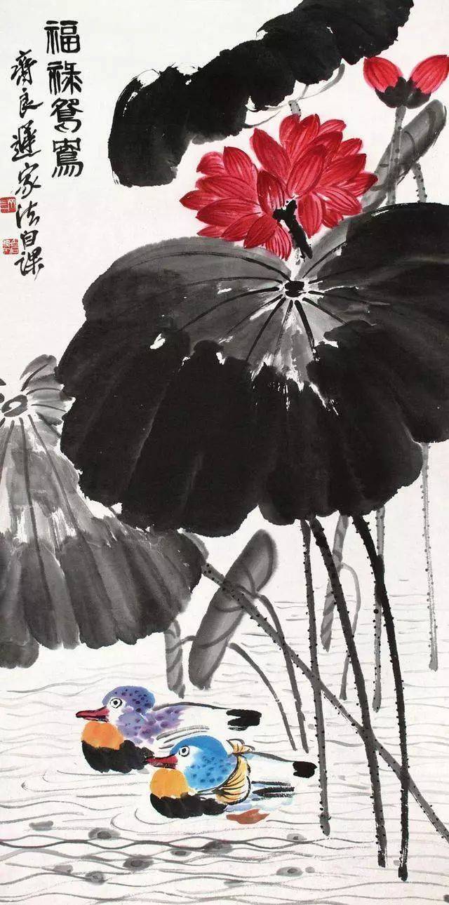 白石四子齐良迟花鸟作品欣赏