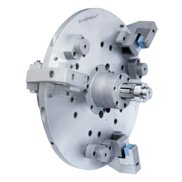 1,针对汽车和摩托的铝合金轮毂进行加工的卡盘,轻量化的结构设计减少