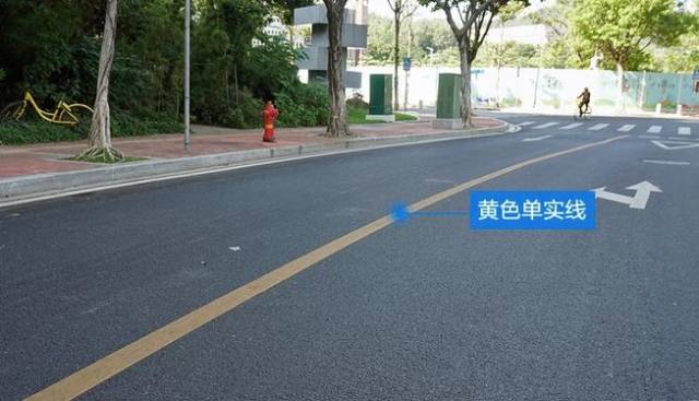黄色双实线