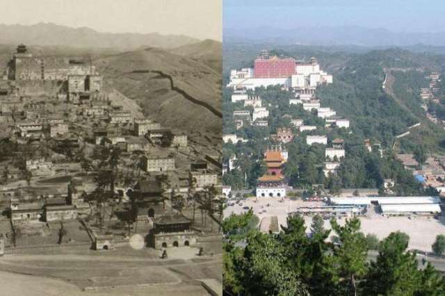 中国10个景区百年今昔对比,有的变好有的面目全非