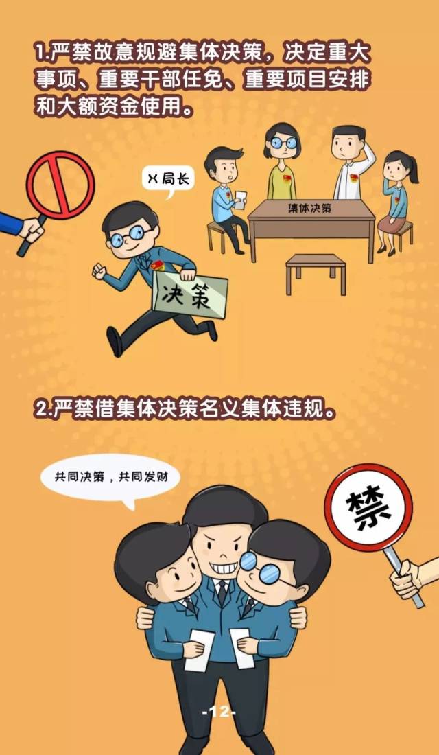 财漫画|注意!集体决策,因私出国,选拔干部,职务晋升等这样做违规!