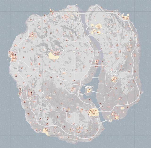 绝地求生:雪地地图物资刷新图疑似泄露,看了吃鸡so easy!