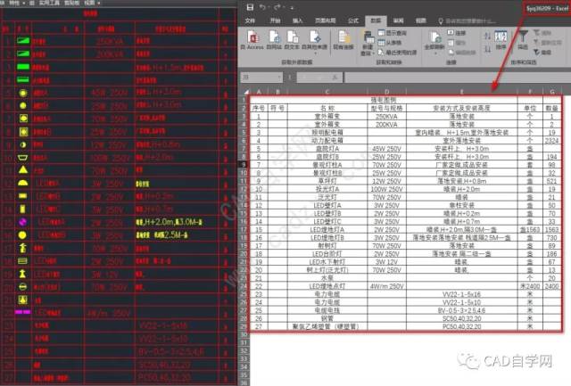 cad假表格(文字 多段线)导出到ecxel的两种方法