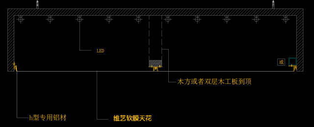 3,龙骨的组合安装(双扣码铝合金软膜天花龙骨的使用方法) 注意事项: 1