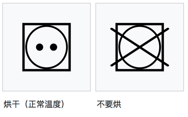 正方内画个圆,代表可以烘干