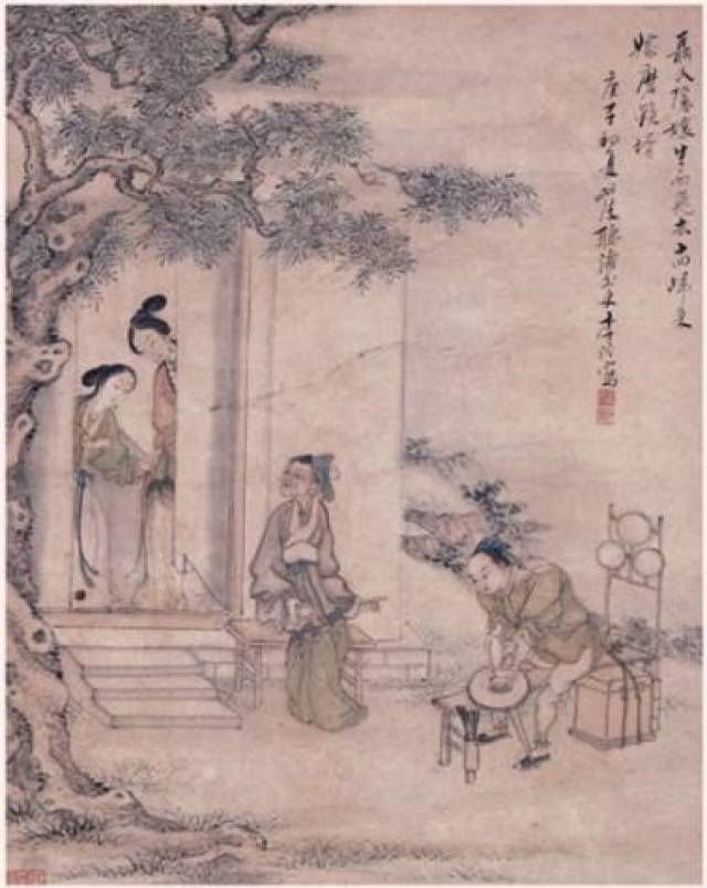 古代磨镜,磨镜是怎么那个的,铜镜图片_大山谷图库