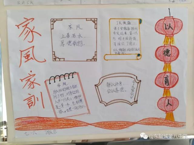 还能弘扬我们中华民族的传统文化 这一期 家风,家训主题手抄报,同学们