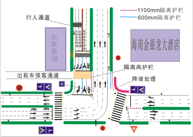 车主注意:海口火车东站路段交通优化,这样停车将被重罚|附示意图