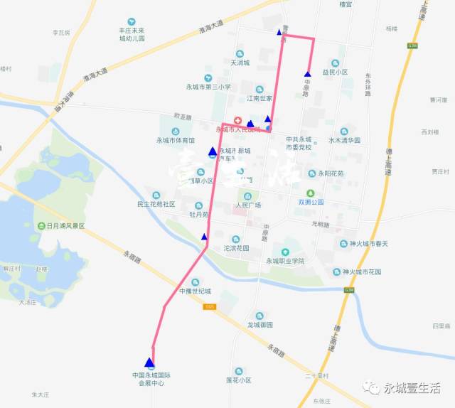 永城102路公交车路线图图片