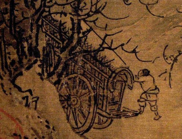 南宋,朱锐《溪山行旅图》(上海博物馆藏)_手机搜狐网