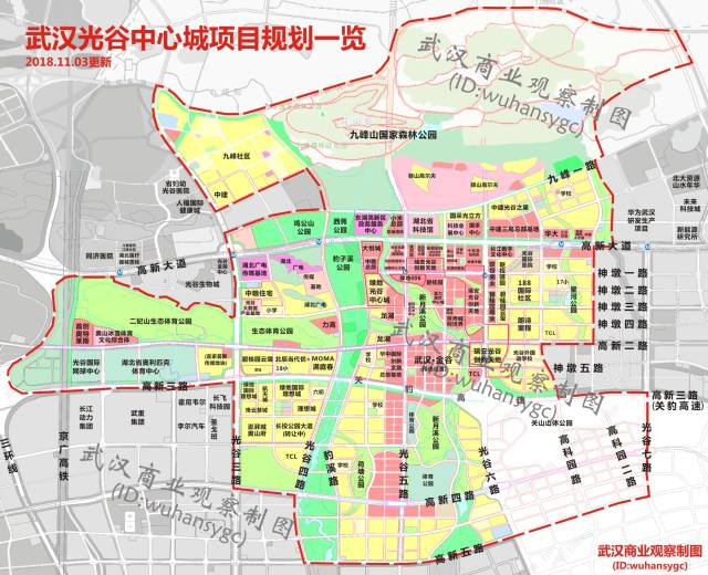 25张图了解光谷中心城逆天的商业地产格局与重点项目规划