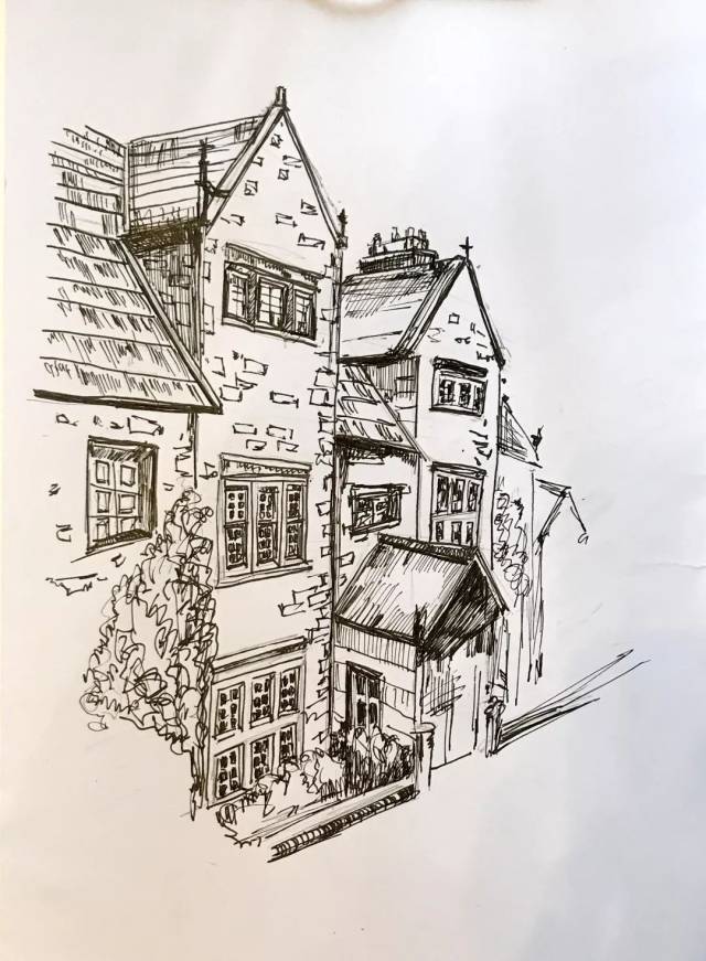 三分钟学画 |用画画记录街边小店,建筑水彩其实很简单!