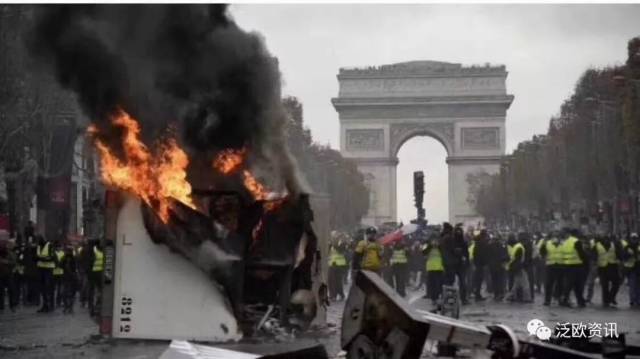 暴乱(多图)|黄背心!周六巴黎香街持续爆发混乱