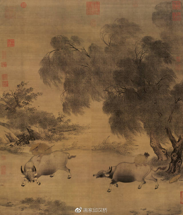 汉桥话画：南宋李迪《风雨牧归图》妙趣横生的驱牛图_搜狐网