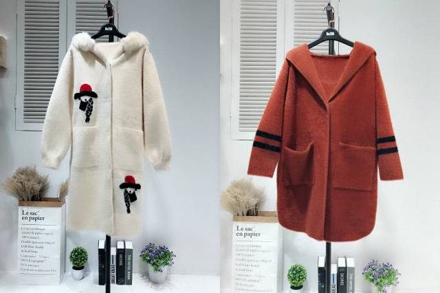 原创设计师品牌女装水貂绒大衣品牌折扣尾货女装批发走份