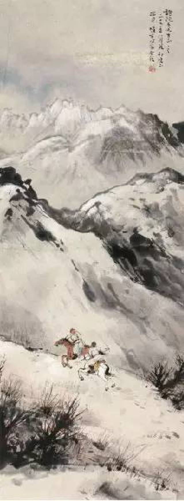 岭南画派大师的雪景山水，感觉怎么样？_雄才