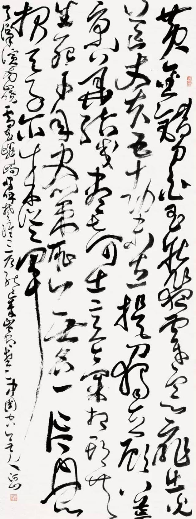 朱河山 陆游《金错刀行》 纵176厘米 横66厘米