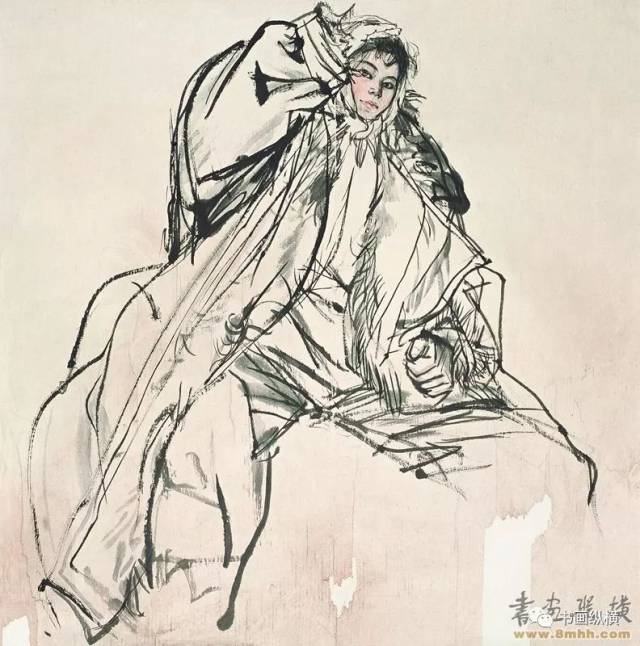 黄胄 洪荒风雪(草稿 105×104cm 1955