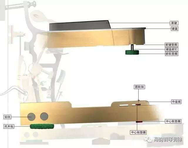 鋼琴結構知識普及-----鋼琴擊弦機分解圖