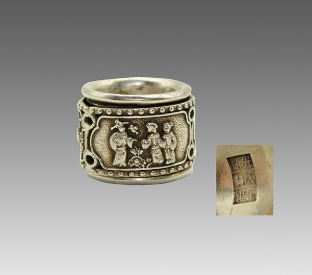 浅谈光绪天宝足银银扳指介绍