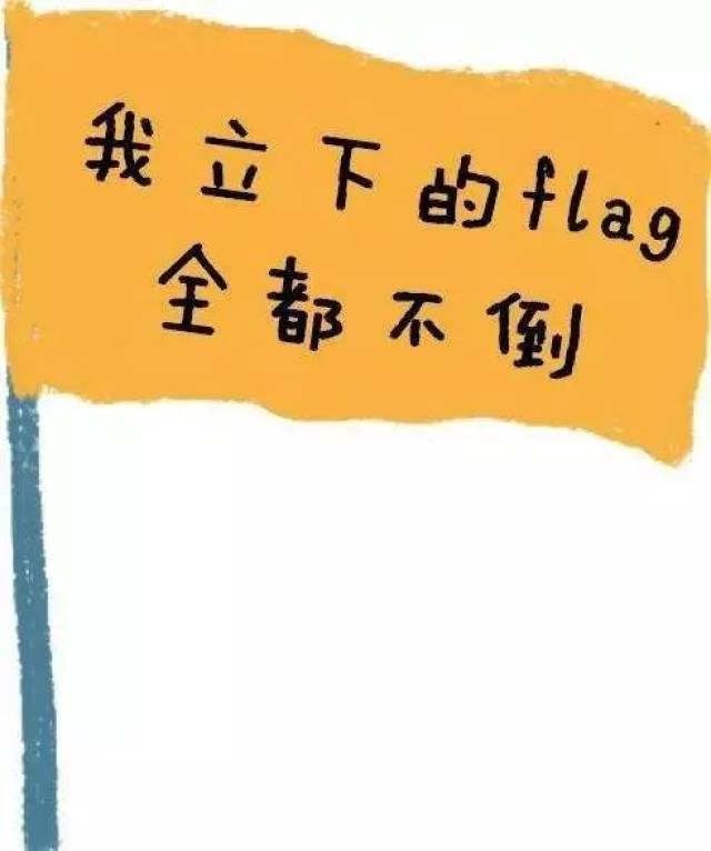 给自己立个flag图片,朋友圈立flag专用图,新年flag图片_大山谷图库