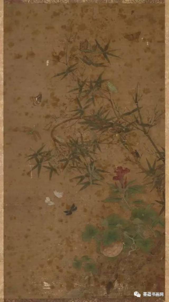 秋月等觀筆紙本水墨画【芦雁之図双幅】落款印譜在タトウ箱付き581