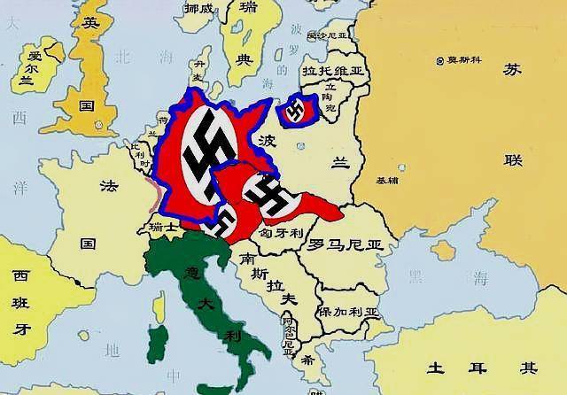 纳粹德国版图最大时期图片
