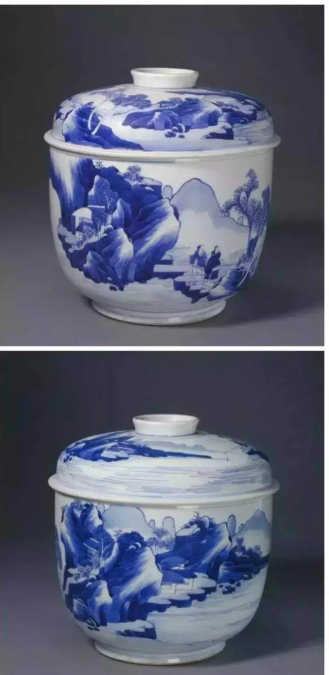 康熙时期独具特色的青花山水审美情趣！_搜狐网