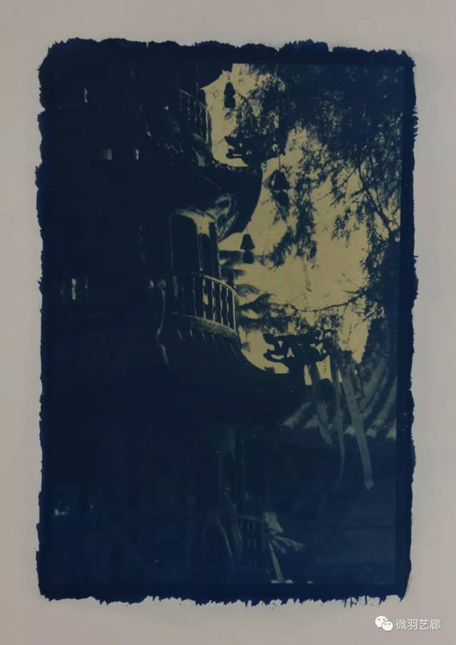 刘永丨蓝晒印相《龛》系列作品21cm×13.5cm(可出售)