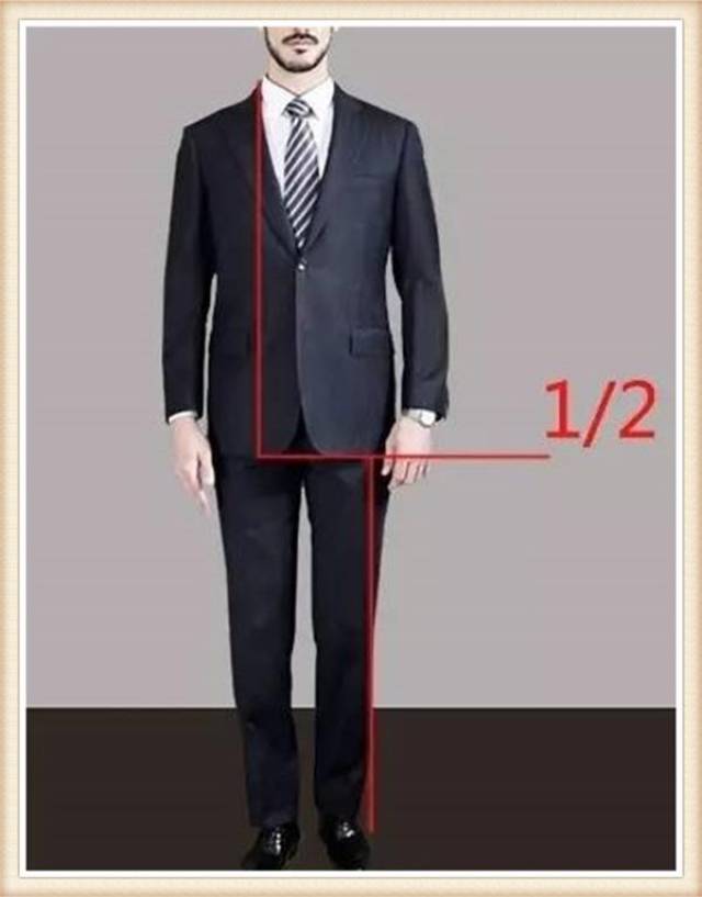 西装领带的长度图片