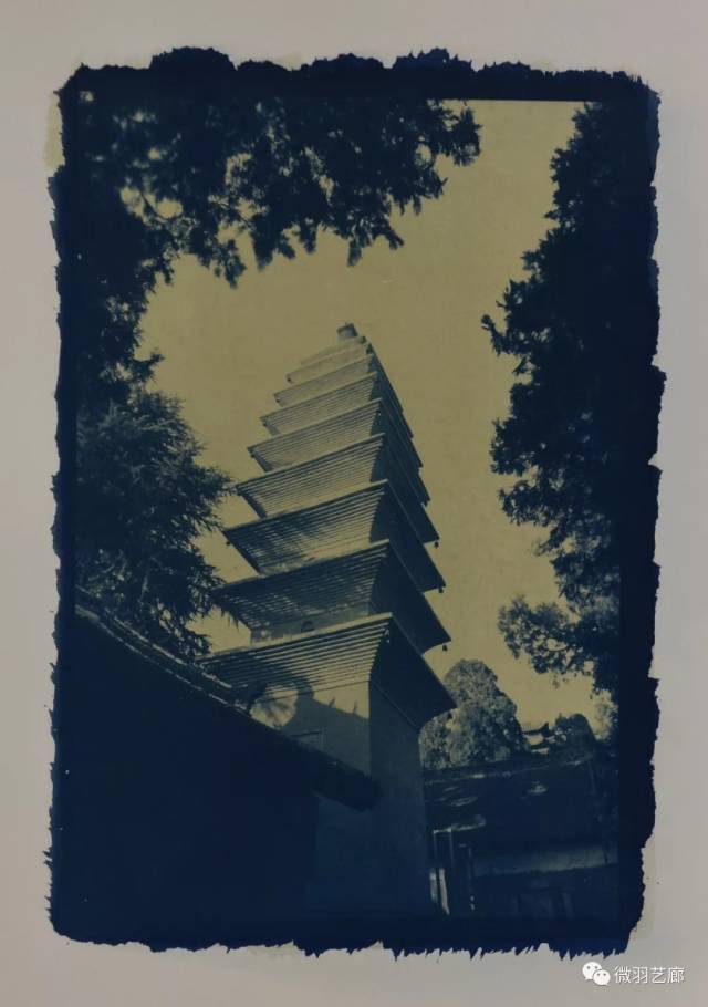 刘永丨蓝晒印相《龛》系列作品21cm×13.5cm(可出售)