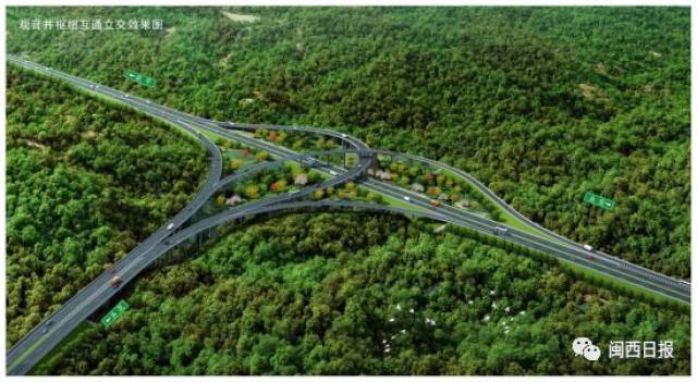 观音井枢纽互通立交效果图