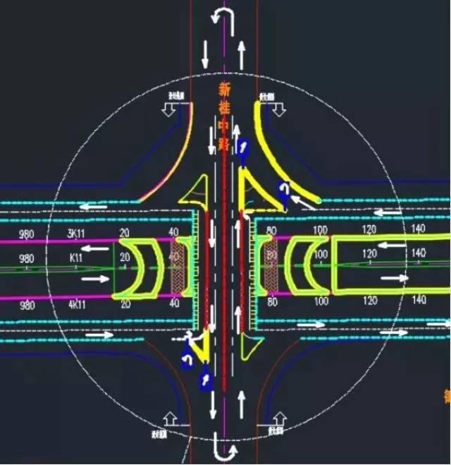 新桂中路口交通疏解示意图