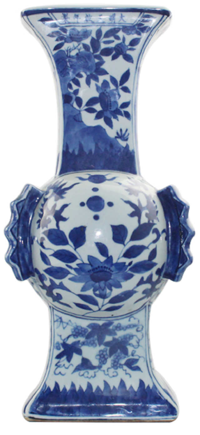 明天启青花出戟觚精品鉴赏