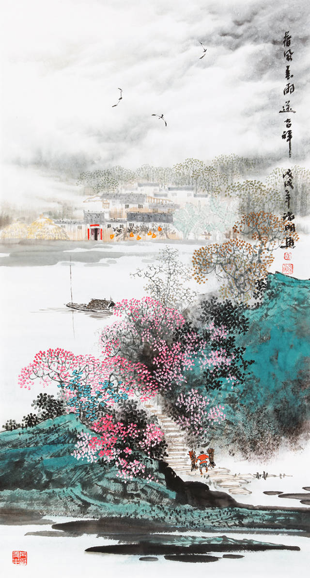 画家诸明国画赏析!江南山水美景雅致更艺术!