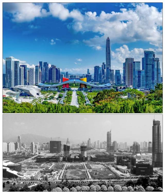 2018年与1998年的深圳市中心区 马庆芳摄