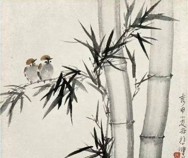 徐悲鸿画竹，真妙！_搜狐网