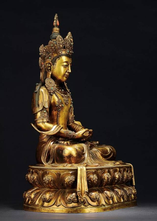 殊妙庄严 叹未曾有——黄春和老师赏析清康熙宫廷铜鎏金长寿佛