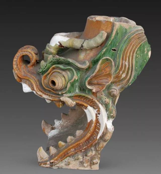 三彩吻兽,唐华清宫遗址出土 国家二级文物