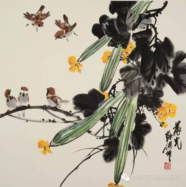 跟徐湛老师学写意花鸟画(7