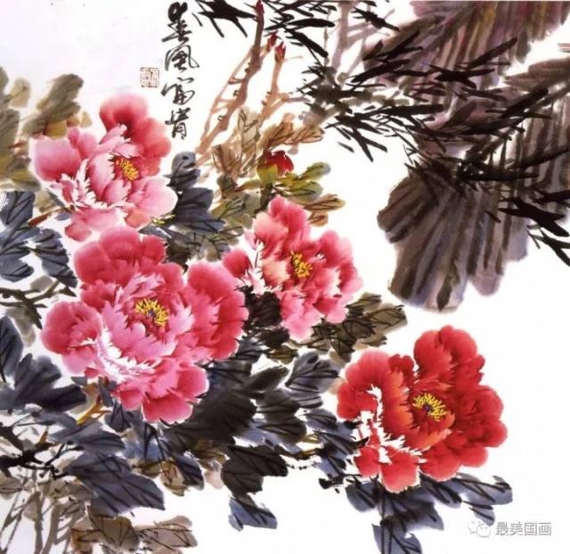 徐湛写意花鸟画教程：牡丹花的画法_搜狐网