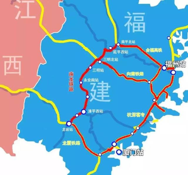 厦门—厦门d6318/5次 "环闽"动车 预计今年年底,南平—龙岩铁路将开通
