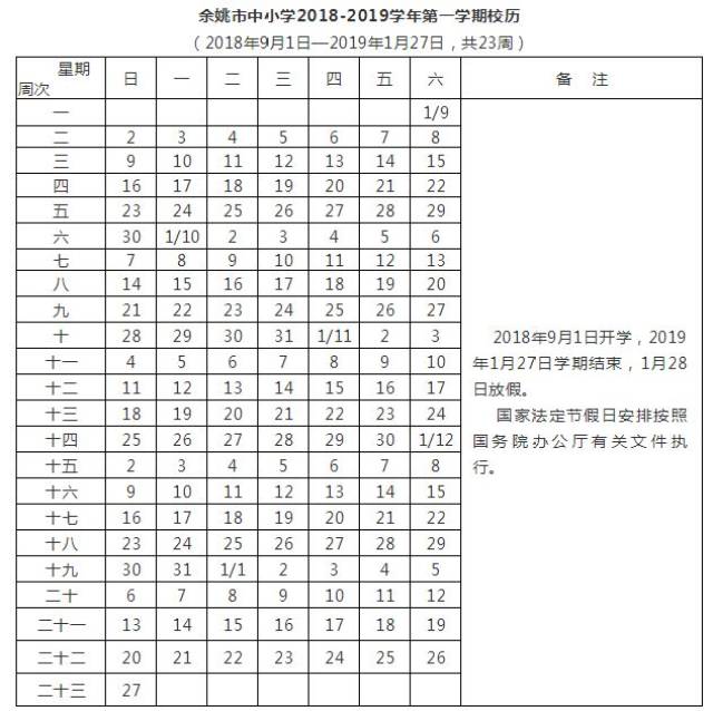 余姚中小学1月28日放寒假!下学期开学时间也定了