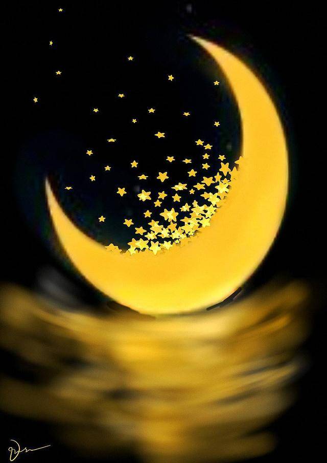 不知道是谁第一个叫出了月牙像小船的比喻,虽然俗套,却很温暖_手机