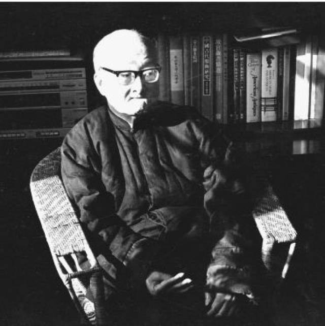 给沈从文先生拍照